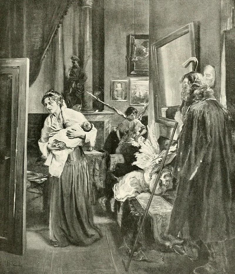 Una donna che tiene in braccio un bambino